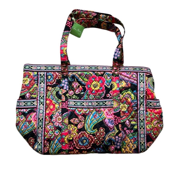 Vera Bradley Handbags - New Vera Bradley Get Carried Away Large Zip Quilted Tote Retired Symphony in Hue